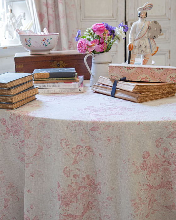 Constance Pink on Natural Linen