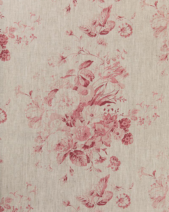 Constance Raspberry on Natural Linen