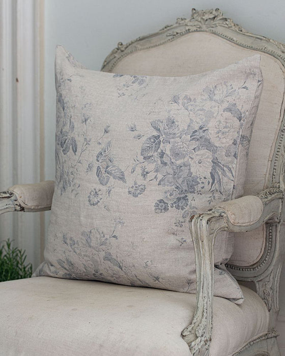 Constance French Blue on Natural Linen