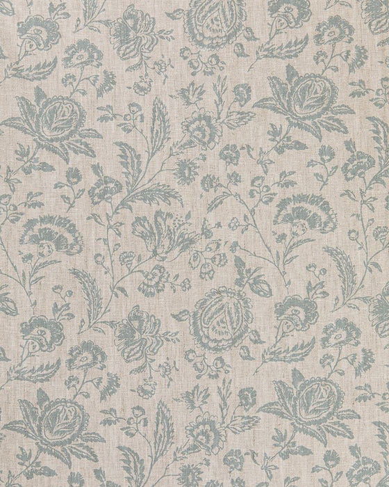 Provence Toile Teal on Natural Linen