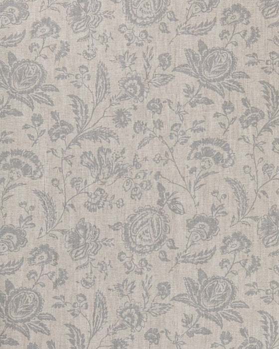 Provence Toile French Blue on Natural Linen