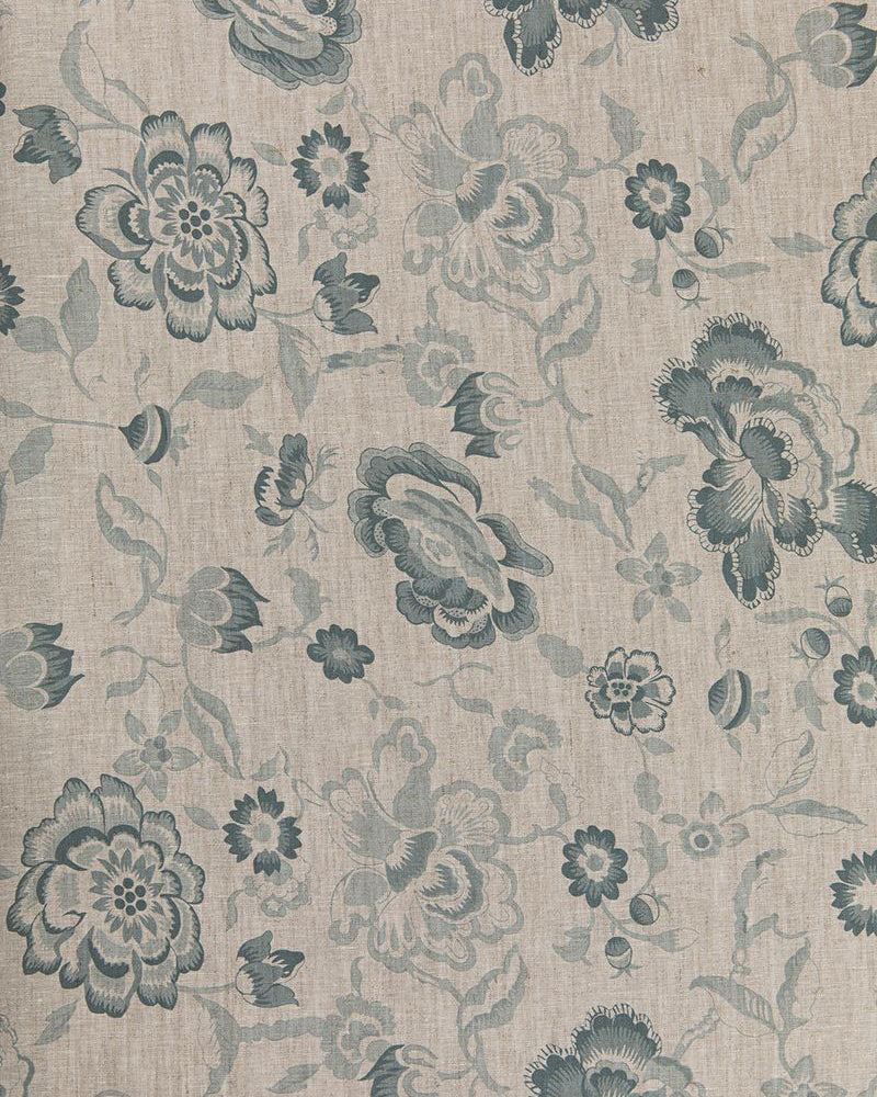Elgin Teal on Natural Linen | Cabbages & Roses– cabbagesandroses