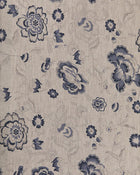 Elgin Navy on Natural Linen