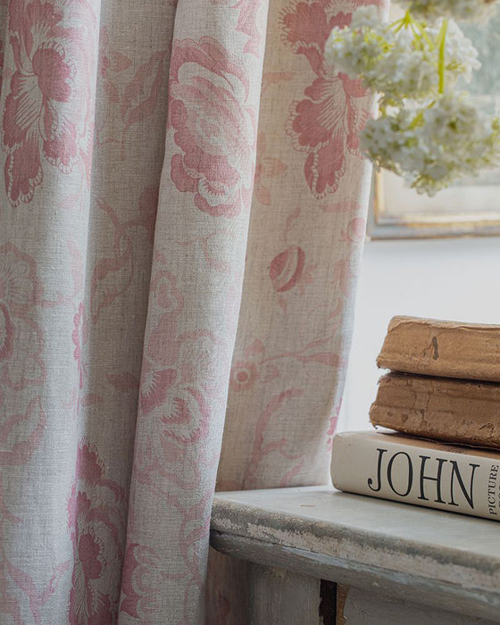 Elgin Pink on Natural Linen