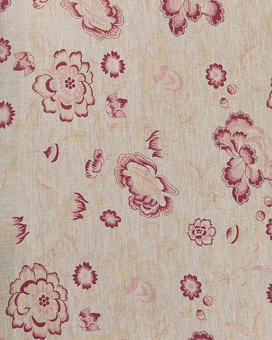 Elgin Raspberry on Natural Linen