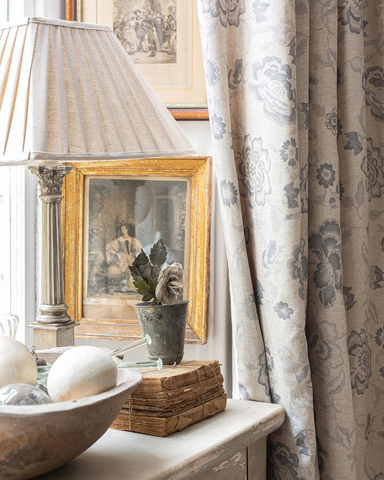 Elgin French Blue on Natural Linen
