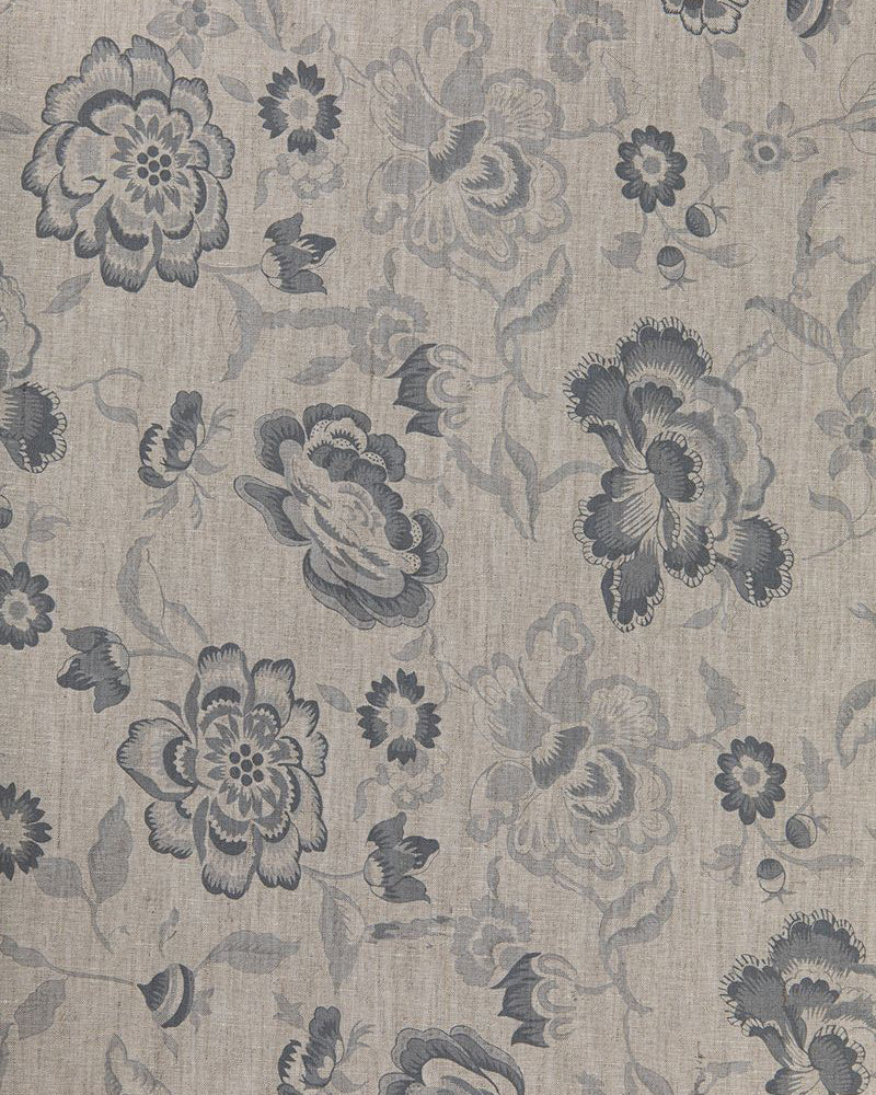Elgin French Blue on Natural Linen | Cabbages & Roses– cabbagesandroses