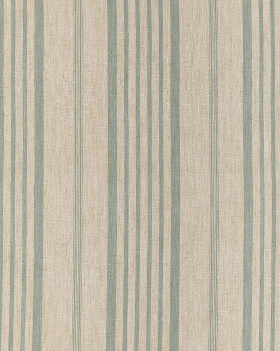 Jolly Stripe Teal on Natural Linen