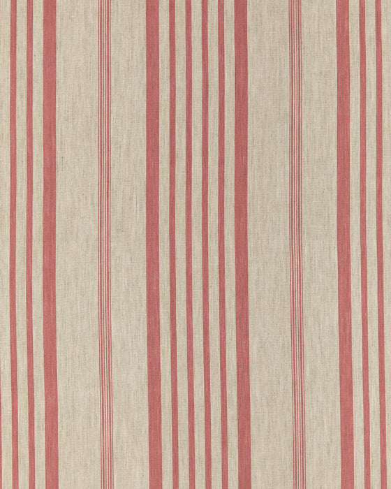 Jolly Stripe Raspberry on Natural Linen
