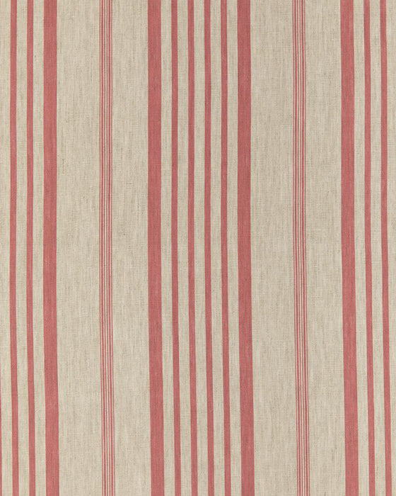 Jolly Stripe Raspberry on Natural Linen
