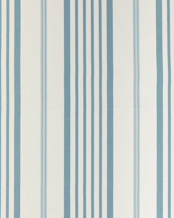 Jolly Stripe Blue on White Linen