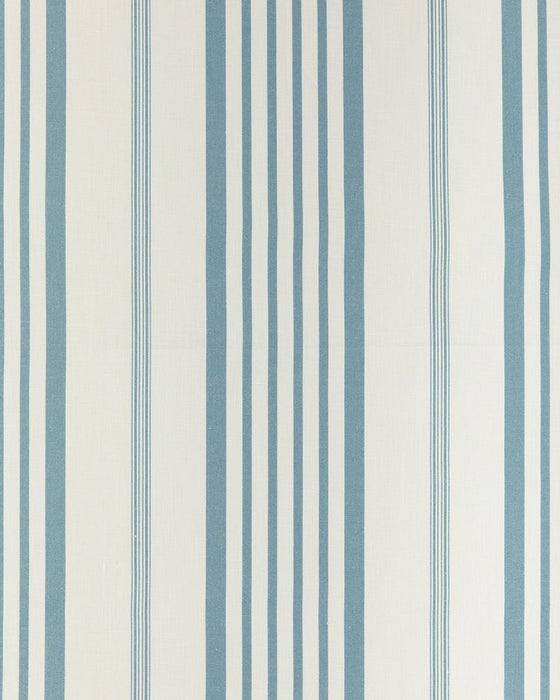 Jolly Stripe Blue on White Linen