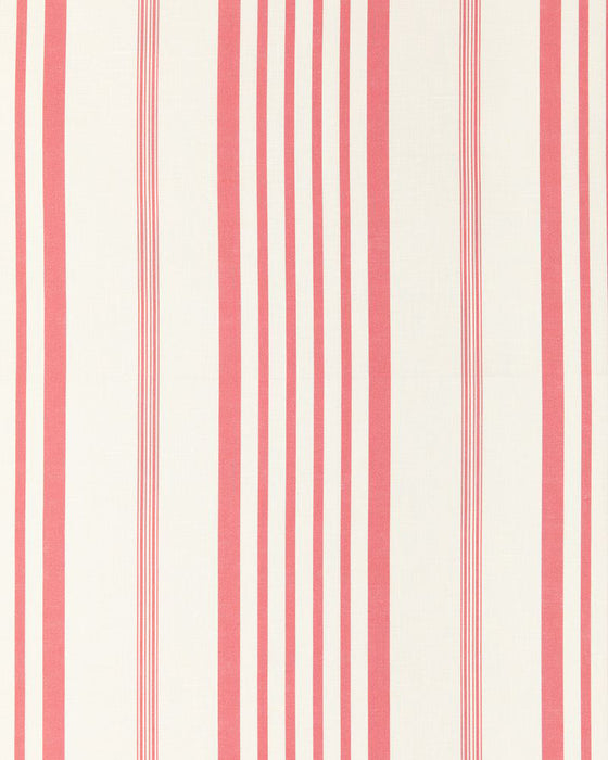 Jolly Stripe Raspberry on White Linen