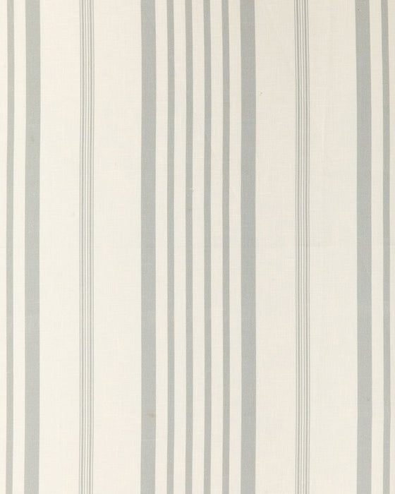 Jolly Stripe French Blue on White Linen