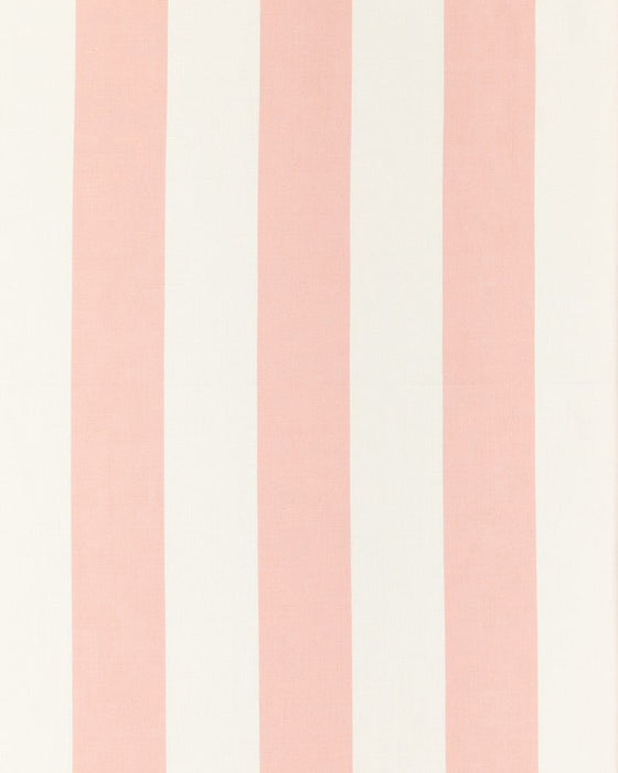 Three Inch Stripe Pink on White Linen