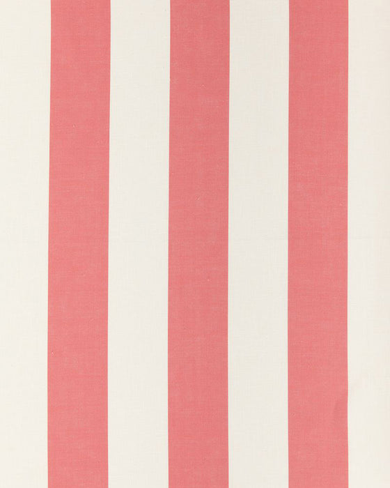 Three Inch Stripe Raspberry on White Linen