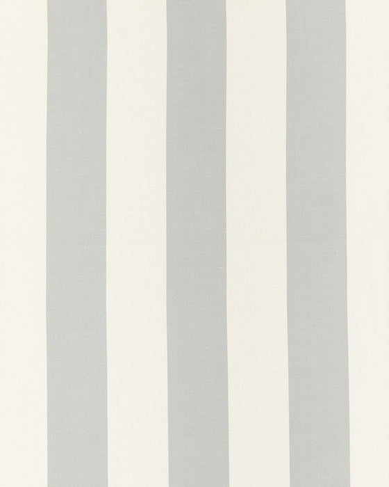 Three Inch Stripe French Blue on White Linen