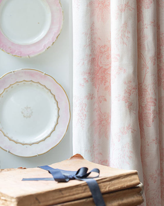 Charlotte Pink on White Linen