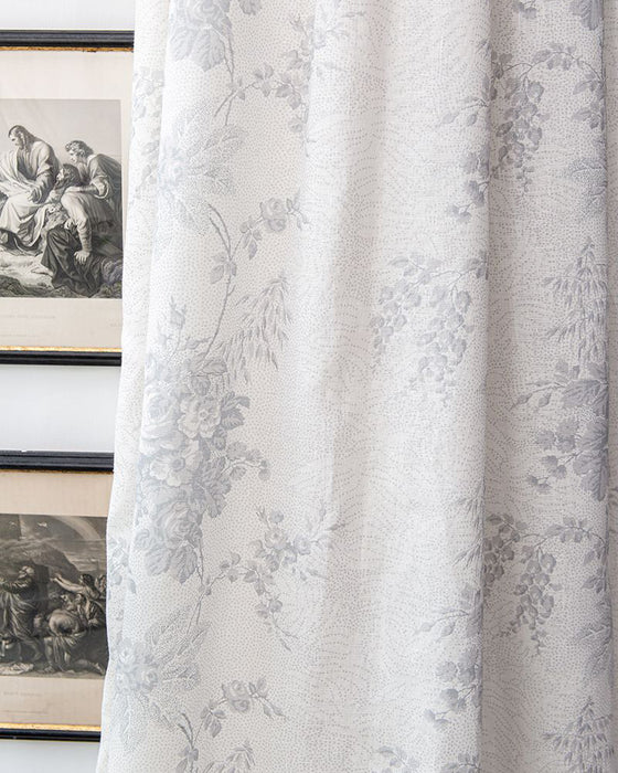 Charlotte French Blue on White Linen