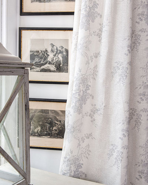 Charlotte French Blue on White Linen