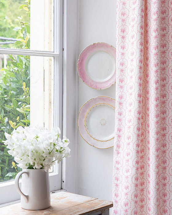 Julia Raspberry on White Linen