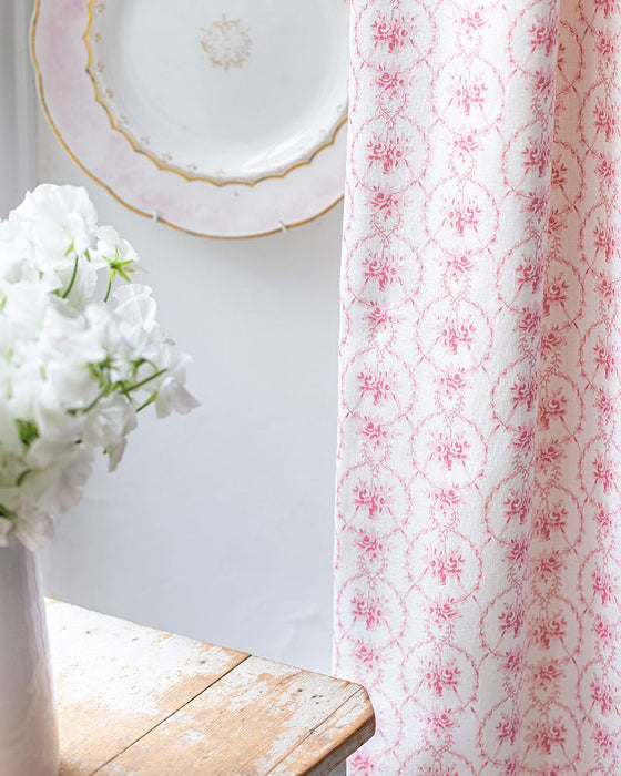 Julia Raspberry on White Linen