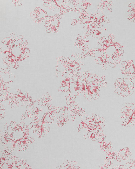 Meggernie Raspberry on White Linen