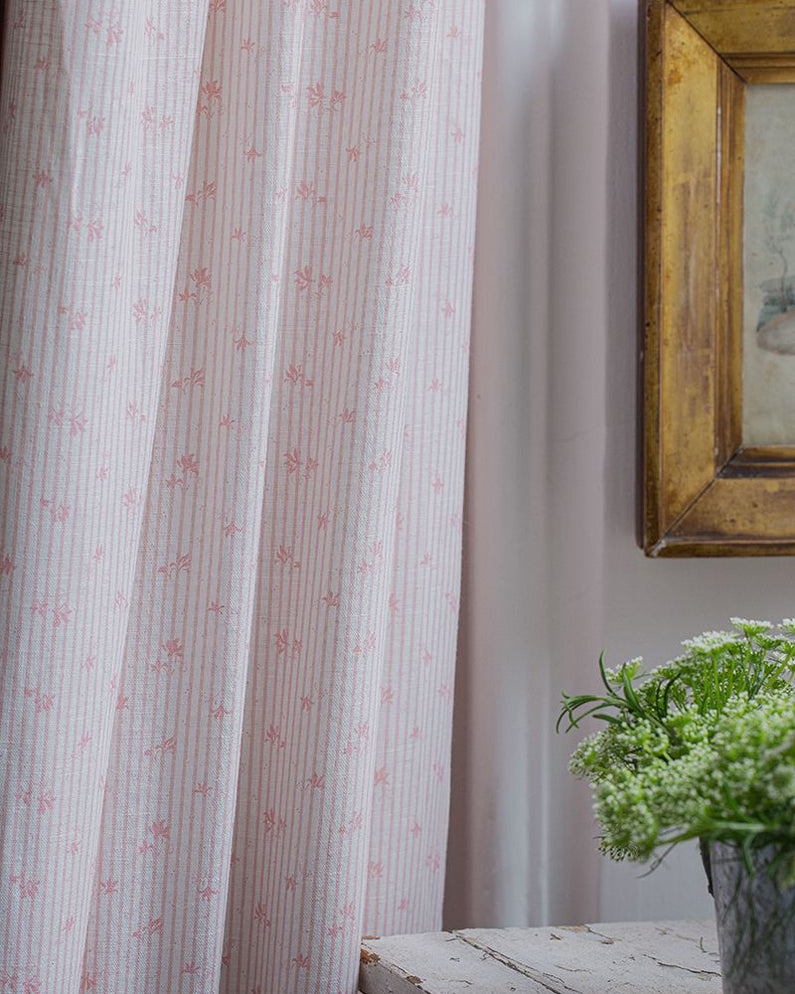 Pink and White Linen Top main image 1