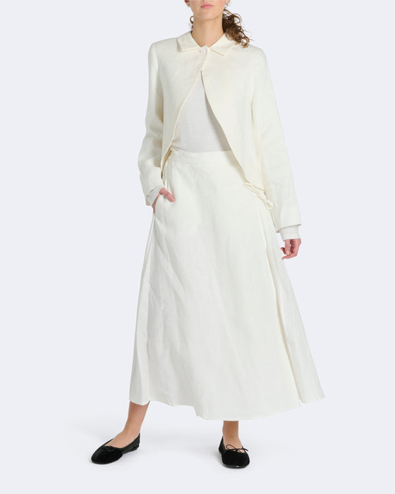 Simple Kilt in White Linen