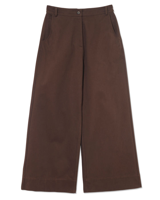 Toby Trousers in Dark Brown Twill