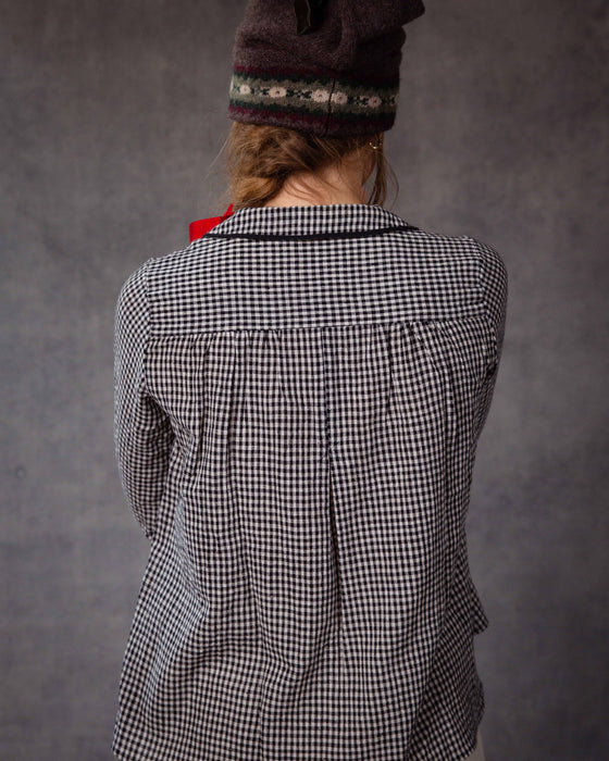 Tory Blouse in Handwoven check