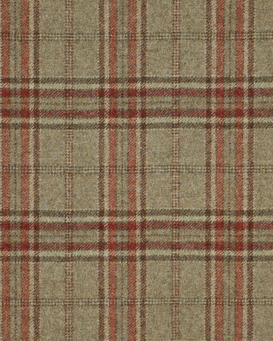 Smyth Sage & Red Tartan Wool