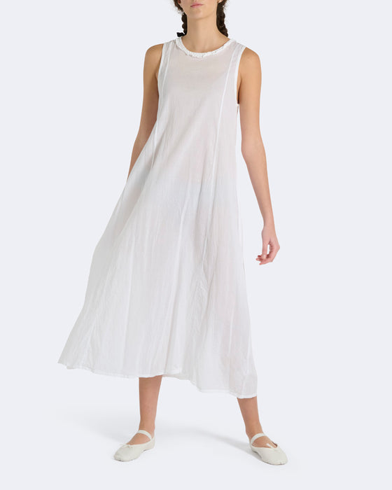 Under dress in white cotton