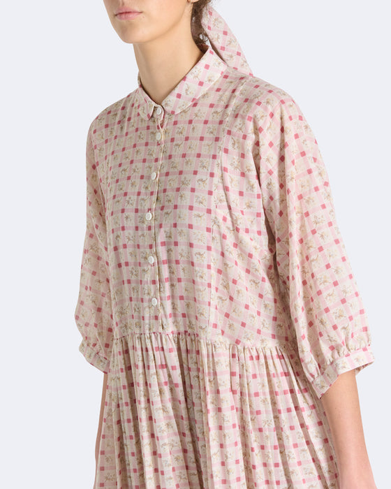 Valerie Dress in C&R Checky Cotton Voile