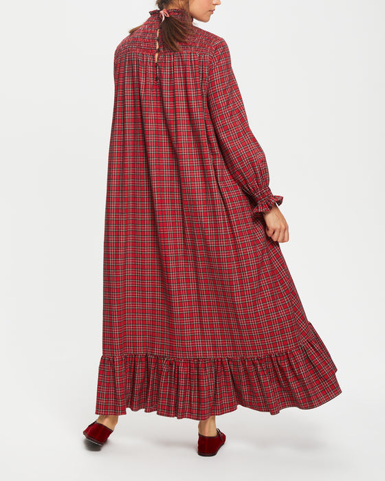 Zadie Dress in Red Tartan Flannel