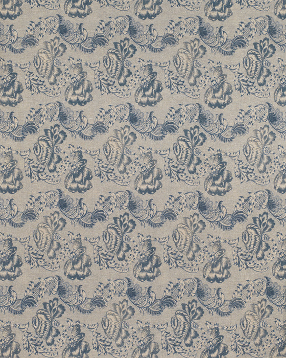 Betsy Navy on Natural Linen