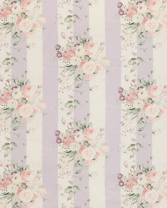 Lilac Stripe Constance on White Linen