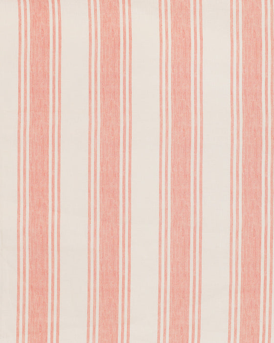 Faded Stripe Pink on White Linen