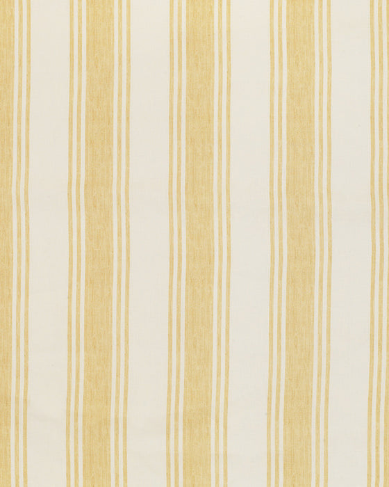 Faded Stripe Yellow on White Linen