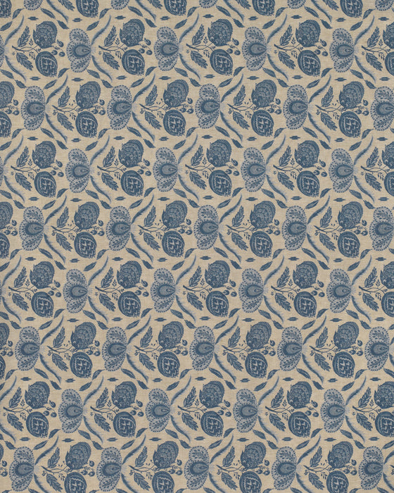 Martha Navy on Natural Linen