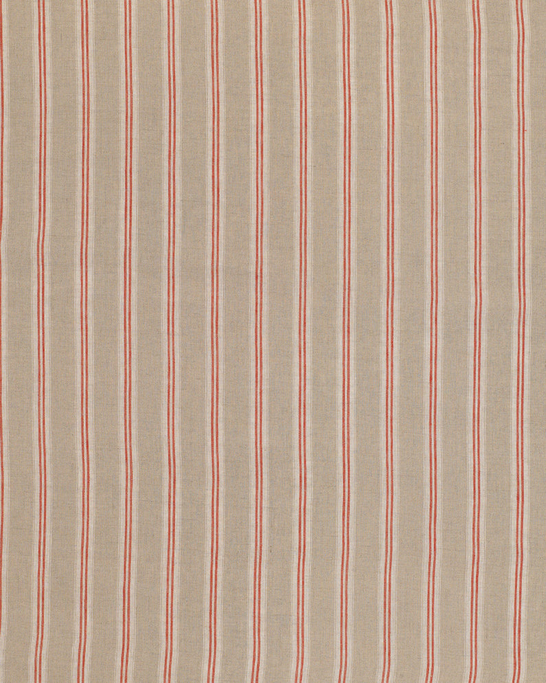 Red Woven Ticking Stripe Linen | Cabbages & Roses– cabbagesandroses