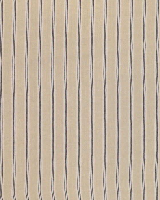 Navy Woven Ticking Stripe Linen