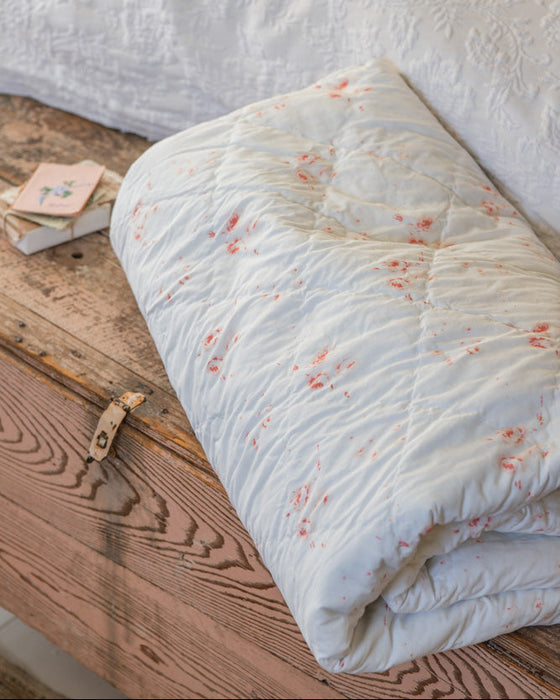 Single Diamond Quilt in Catherine Rose Pink Cotton