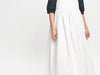 VERONICA DRESS IN WHITE COTTON CORD - LIVI SHIRT IN BLACKWATCH TARTAN VOILE