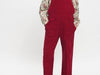 RED CORD DUNGAREES - CELESTE SHIRT IN ORGANIC VOILE