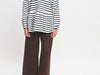 NICHOLAS TOP IN ORGANIC JERSEY - TOBY TROUSERS IN BROWN TWILL