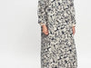 LONG ROBIN COAT IN RECYCLED NAVY BROCADE