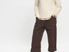 A-LINE SWEATER IN CREAM BRITISH WOOL - NICO TROUSERS IN BROWN TWILL - NEW MARY SHIRT IN RED AND BEIGE CHECK