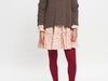 A-LINE SWEATER IN BROWN BRITISH WOOL - ALI DRESS IN BEATRICE NEEDLECORD