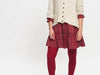 A-LINE CARDIGAN - ALI DRESS IN RED TARTAN FLANNEL